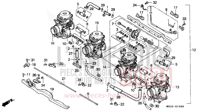 VERGASER (KOMPL.) von CB1300 Super Bold'or ABS PEARL CRYSTAL WHITE (NH193K) von 1990
